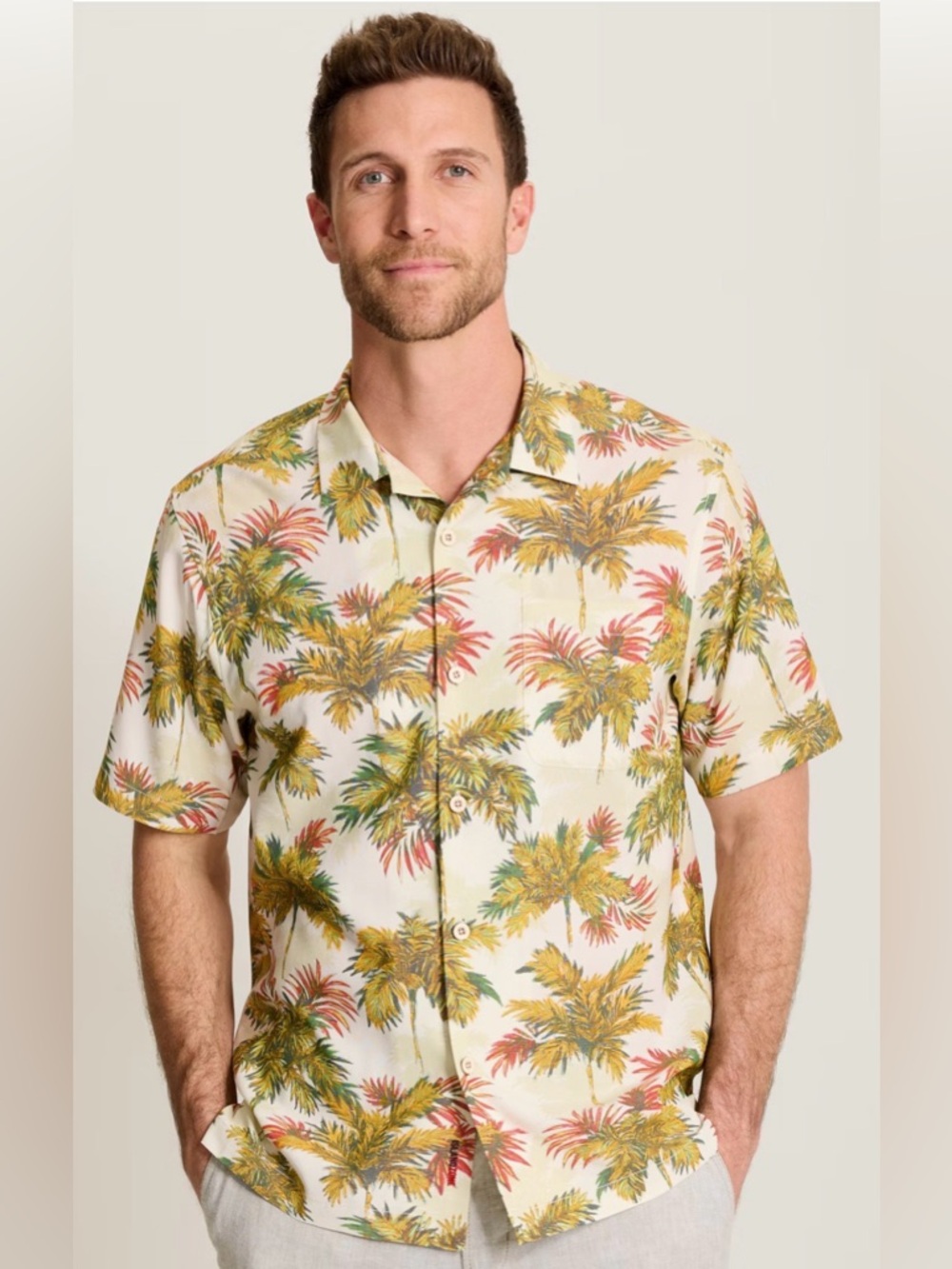 Tommy Bahama Coastal Ease Palm Voyage Camp Shirt Men’s Large Brand New